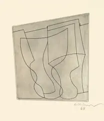 Complex of Goblets by Ben Nicholson, 1968, Radierung auf Velin, sold May 2011