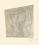 Ben Nicholson, Complex of Goblets, 1968, Radierung auf Velin