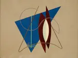 César Domela, Ohne Titel, 1952, Öl und Tempera auf Papier