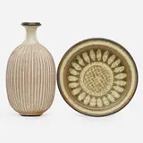 Harrison McIntosh, Ribbed vase and bowl