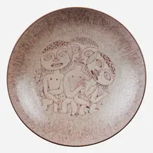 Small plate by Edwin and Mary Scheier, sold Sep 2018