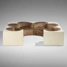Archizoom Associati, Safari sofa, 1967, lacquered fiberglass, upholstery