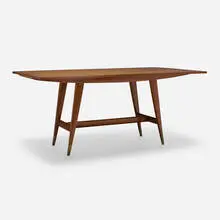 Gio Ponti, Flip-top console, model 2134, c. 1950, walnut, brass