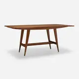 Gio Ponti, Flip-top console, model 2134, c. 1950, walnut, brass