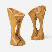 Howard Werner, Stools, set of two, c. 1985, cypress