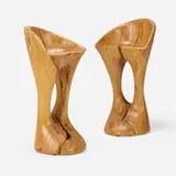 Howard Werner, Stools, set of two, c. 1985, cypress
