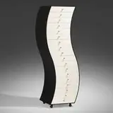 Shiro Kuramata, Furniture in Irregular Forms, Side 1, 1970 / 1992, lacquered oak, lacquered wood, aluminum, chrome-plated steel, casters