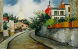 Élisée Maclet, Rue de l'Abreuvoir a Montmartre, oil on paper board