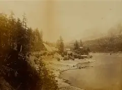 Middle Block House, Oregon by Carleton Watkins, 1867, Albumen print relined with Japanese paper, sold Jun 2016