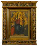 The Madonna and Child with attendant saints by Italian School, oil on panel, sold Jun 2016