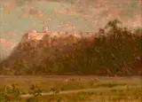 Thomas Hill, Monte Cassino, Italy, circa 1867, oil on board