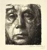 Selbstbildnis by Käthe Kollwitz, 1934, Lithographie auf Fabriano-Velin, sold May 2011