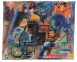 Peter Röhl, Ohne Titel, 1920, Aquarell, Farbtusche und Tuschfeder auf Bütten