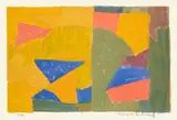 Komposition in Gelb, Grün, Blau und Rot by Serge Poliakoff, 1956, Farblithographie auf Rives-Velin, sold Nov 2010