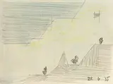 Ohne Titel by Lyonel Feininger, 1935, Farbstifte auf Bütten, sold Nov 2010