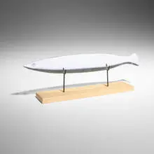 Barracuda letter opener by François-Xavier Lalanne, 1998, crystal, fruitwood, brass, sold Mar 2024