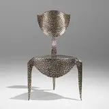 André Dubreuil, Paris chair, 1988, flame decorated and welded steel