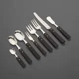 Allan Adler, Rare Town and Country flatware service, c. 1955, sterling silver, ebony