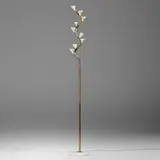 Gino Sarfatti, Floor lamp, model 1034, 1946-51, brass, enameled aluminum, marble