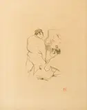 La terreur de Grenelle (W. 66; D. 72; Adr. 79) by Henri de Toulouse-Lautrec, 1894, Lithograph in dark olive-green on imitation Japan paper, offered Jun 2016