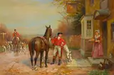 After the hunt by Ri John Sanderson Sanderson-Wells, oil on canvas, offered Jun 2016