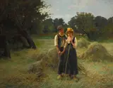 A country idyll by Eugène-Léon Labitte, oil on canvas, sold Jun 2016