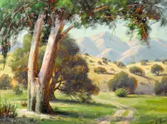 Paul A. Grimm, Santa Ynez Valley near Santa Barbara, CA, oil on canvas affixed to board