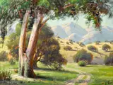 Santa Ynez Valley near Santa Barbara, CA by Paul A. Grimm, oil on canvas affixed to board, offered Jun 2016