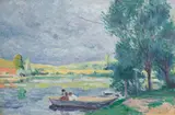 Maximilien Luce, Moulineaux, sur l'Etang, 1905, oil on paper laid down on board