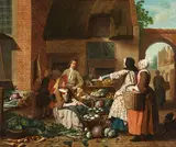 Jan Josef Horemans the Elder, The vegetable market, oil on canvas