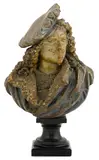 French painted terracotta bust of Rembrandt by Albert-Ernest Carrier-Belleuse, terracotta, offered Mar 2016