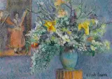 Hughes Claude Pissarro, Bouquet au portrait de Kalia