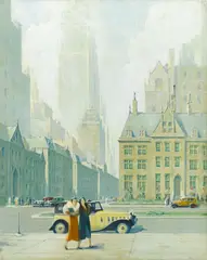 Lee Lash, The streets of New York, oil on canvas