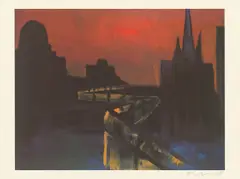 Berliner Mauer by Rainer Fetting, 1988, Farboffset-Lithografie auf Velin, sold Mar 2022