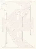 Jorinde Voigt, ReWrite-Studie 1, 2008, Rote und schwarze Tinte und Bleistift auf Papier