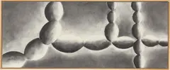 Andreas Schulze, Ohne Titel, 1983, Kohle auf festem Papier, auf Leinwand; mit Künstlerleiste