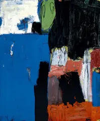 Henning Kürschner, Blau/Schwarz, 1996, Öl auf Leinwand