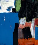 Henning Kürschner, Blau/Schwarz, 1996, Öl auf Leinwand
