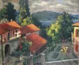 Am Lago Maggiore by Eugen Spiro, 1925, Öl auf Leinwand, sold Nov 2008