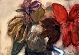 Anemonen by Klaus Fußmann, 1982, Aquarell und Deckweiß auf Velin (aus einem Skizzenblock), sold Nov 2008