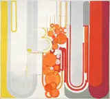 Gelb-Orange-Rot by Heinz Kreutz, 1966, Öl auf Leinwand, sold Nov 2008