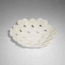 Samos centerpiece, model O by Enzo Mari, 1973, glazed porcelain, sold Mar 2024