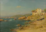 Charles Malfroy, The end of the bay, oil on canvas