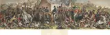 Wellington and Blucher Meeting after the Battle of Waterloo by Daniel Maclise, Handcoloured engraving, 1872, engraved by Lumb Stocks, R.A., on wove, sold Feb 2016