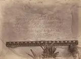 Timothy H. O'Sullivan, Historic Spanish Record of the Conquest, south side of inscription rock, New Mexico, 1873, Albuminabzug vom nassen Kollodium-Negativ