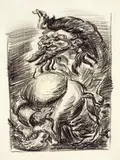 Ohne Titel by Ludwig Meidner, Um 1921, Kreide auf Papier, sold May 2008
