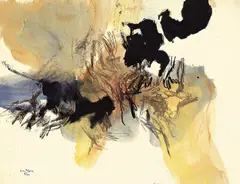 Conrad Westpfahl, Ohne Titel, 1961, Aquarell, Ölfarbe und Farbkreiden auf Papier
