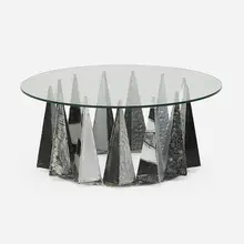 Rare Argente coffee table by Paul Evans, Paul Evans Studio for Directional, sold Sep 2018