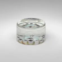 Paperweight by Riccardo Licata, c. 1950, fused glass murrine, sold Feb 2024