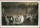 The Marriage of her most gracious majesty Queen Victoria by George Hayter, Coloured engraving by C.E. Wagstaff, 1844, offered Feb 2016